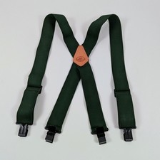Duluth Trading Co Suspenders Mens Green Clip Workwear Adjustable