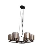 Deckenlampe Luster Decken Beleuchtung Schwarz Luster Glass