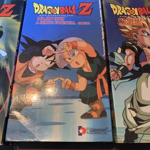 Dragonball Z VHS Lot 10 Tapes DBZ Great Saiyaman World Tournament Trunks Movie! - Foto 5 di 7