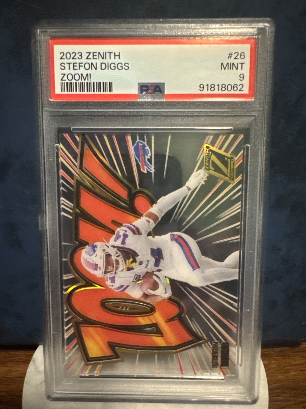 2023 Panini Zenith - Zoom! Stefon Diggs #26 PSA 9 Case Hit SSP Buffalo Bills