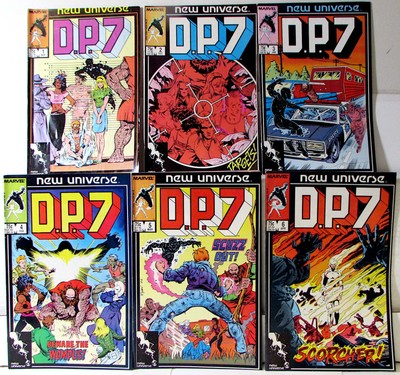 DP7 Lot of 6 #1, 2, 3, 4, 5, 6 (1986) Marvel Comics 1st Print Comic Books