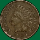 1905 Indian Head Cent Choice Very Fine VF+/XF Coin #34733