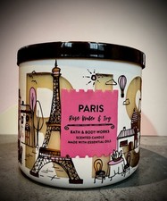 Paris 🌹Rose water & Ivy Bath & Body Works 3-wick Candle New