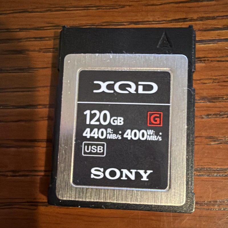 Sony XQD G Series 120GB Memory Card, High Speed 440MB/s (QDG120F)