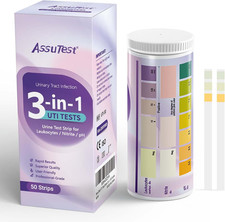 UTI Test Strips - 3-In-1 Advanced Urinary Tract Infection Home for Women Men Kid