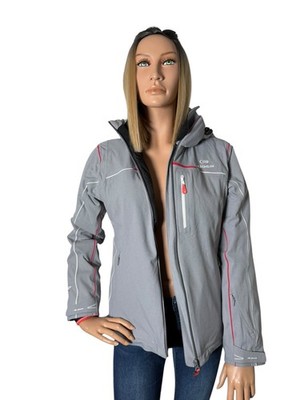 Eider Ski Snowboard Jacke grau rot weiß Größe s