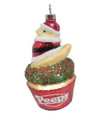 Kat + Annie - Santa PEEP on Cupcake Ornament - 87885