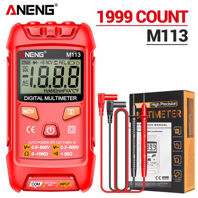 M113 Inteligent Multimeter 1999 Count Digital AC/DC Voltage Meter Ohm NCV Measur