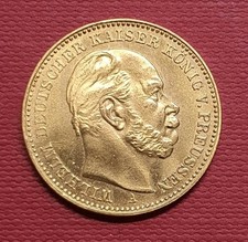 Kaiserreich Preußen 20 Mark 1873 - A  - König Wilhelm der I. Fast Uncirculiert 