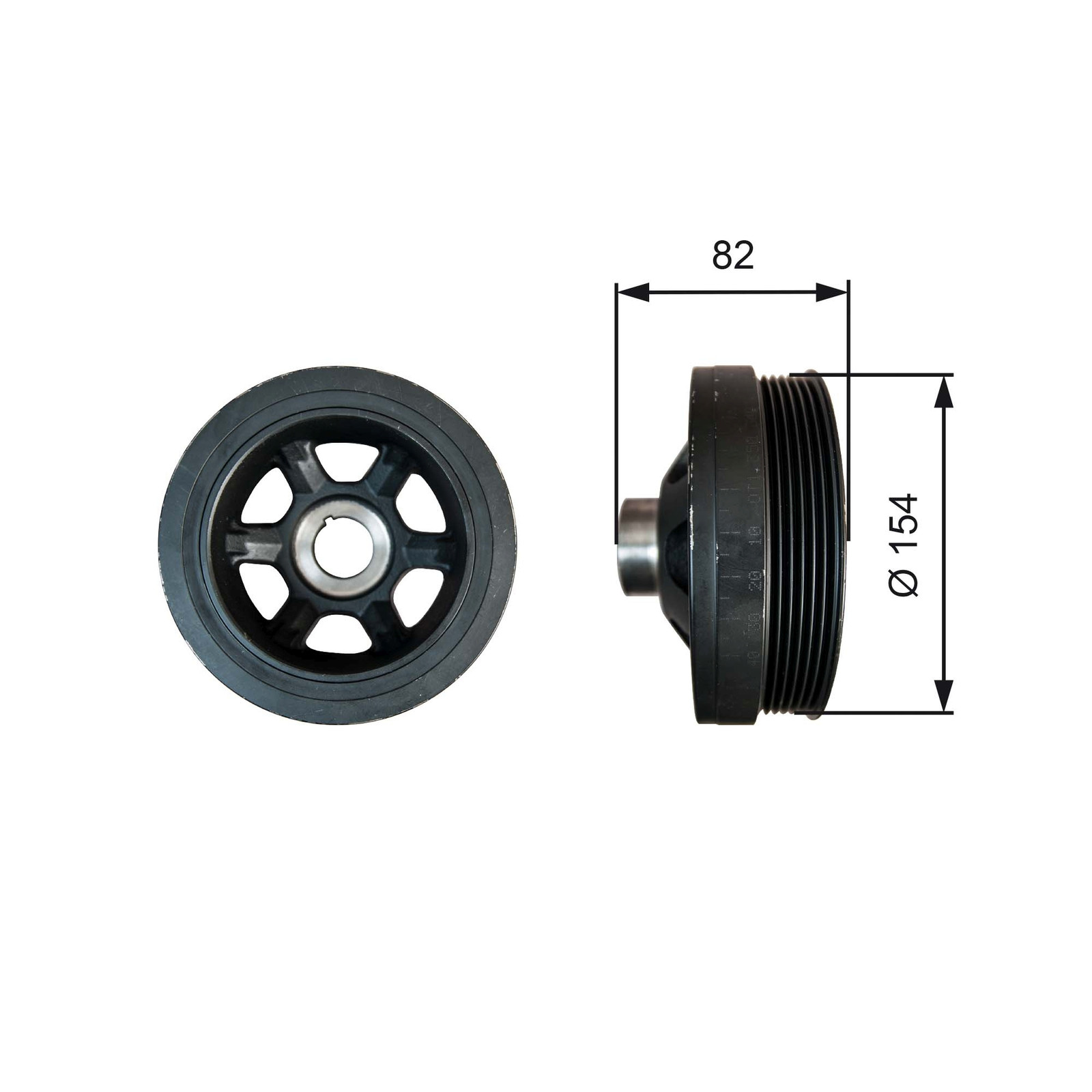 Crankshaft Pulley (TVD) fits MERCEDES E280 2.8 97 to 03 M112.921 Gates Quality - Image 4
