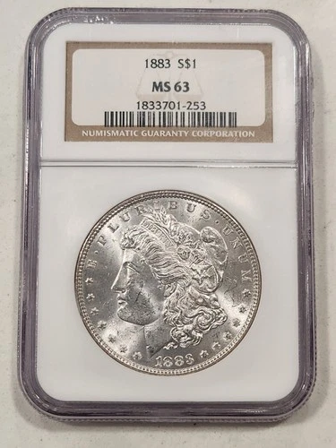 1883 Morgan Dollar NGC MS63 Bright White $1 Silver Uncirculated Coin