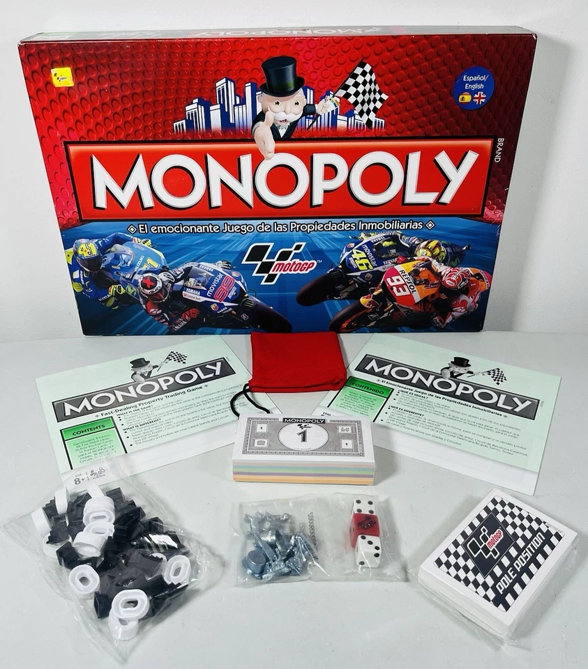 MotoGP Monopoly 2015 Board Game NEW Motorcycle Racing Moto GP English/Spanish - Image 4 of 4