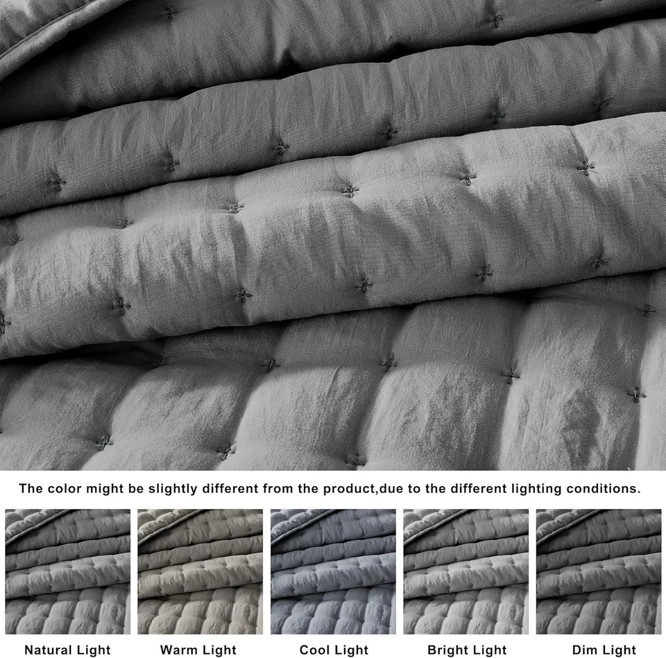 Soft Microfiber Quilt Bedding, California King, 3 Piece Set - Image 4 of 4