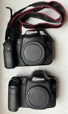 Lot of 2 Canon DSLR Cameras – EOS 60D EOS 40D – For Parts Repair - Battery Grips