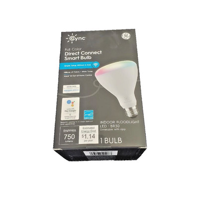 = GE Floodlight Cync Full Color Direct Connect Smart Bulb Model CLEDR309CDRV-OT