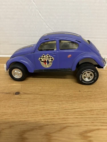 Vintage TONKA JC Penny Racing Team Pressed Steel VW Volkswagen Beetle Bug - Read