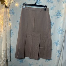 Vintage Jantzen Pink Wool Pencil Skirt Bottom Pleat Mid Length Size 10