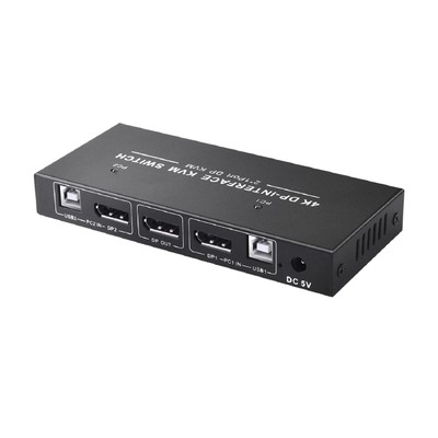 4K 60Hz  2 in 1 out DP USB KVM Switch to share monitor mouse keyboard printer D