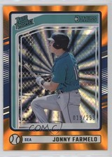 2024 Panini Donruss Rated Prospects Orange Laser 19/299 Jonny Farmelo #156 18k2