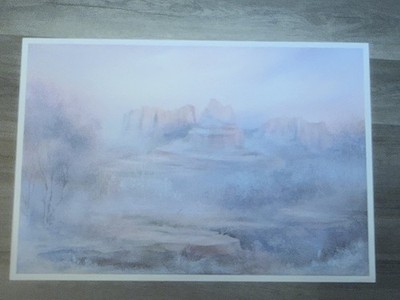 Kimberlee Kuwica Signed Print Sedona Arizona Monument Valley Watercolor 31''x21''