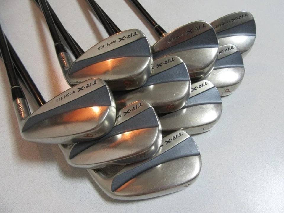 PRGR TR-X model 910 Iron Set 4-9+Pw+Aw+Sw Graphite Shaft Flex-SR 9pcs RH Used - Image 3 of 4