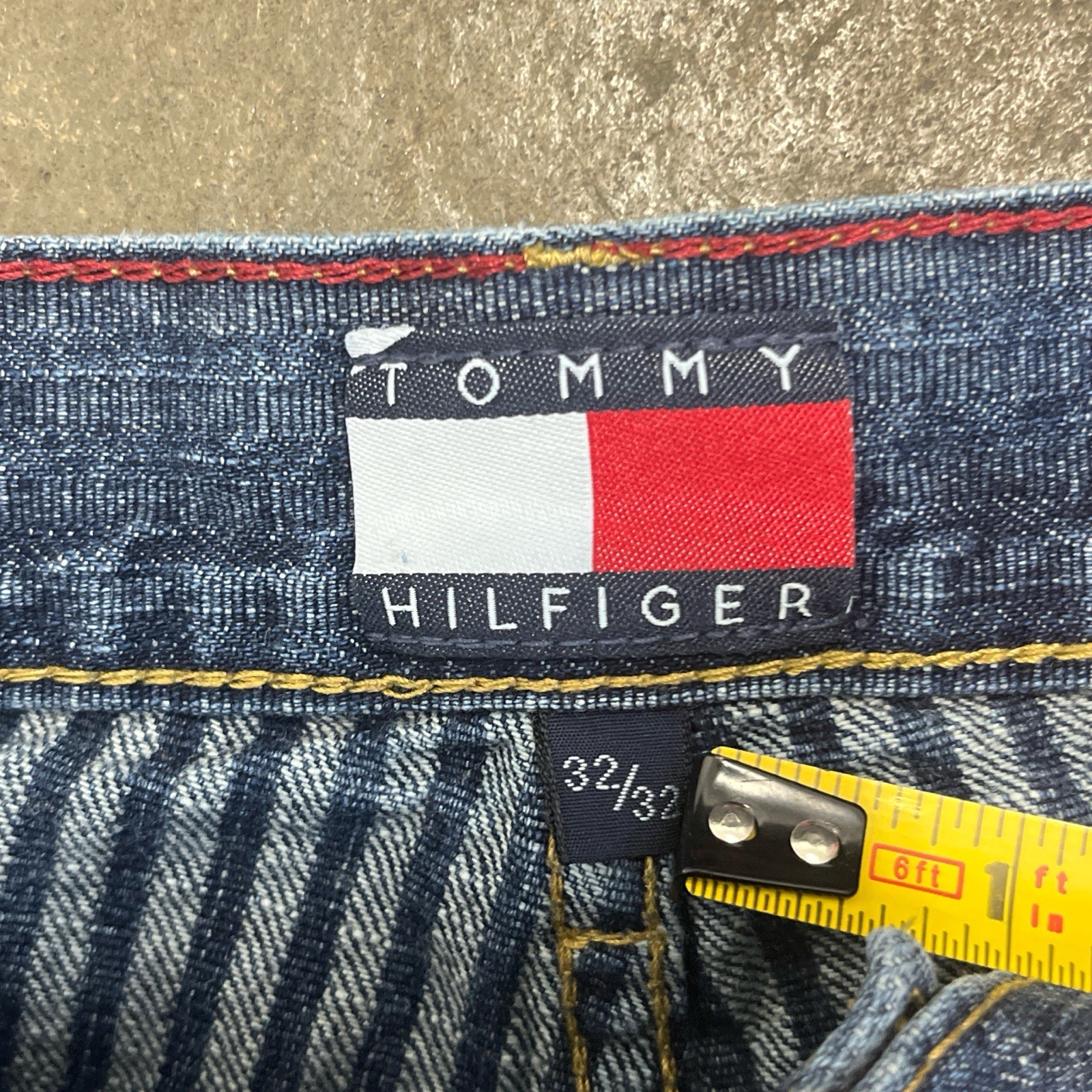 Tommy Hilfiger Premium Vintage Denim Men’s 32 X 32 Loose Carpenter Streetwear 
