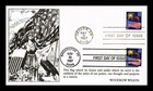 DR JIM STAMPS US COVER FLAG AND FIREWORKS FDC DUAL CANCEL KMC VENTURE