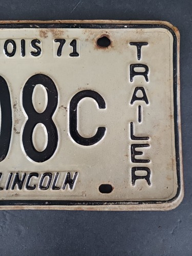 1971 Illinois IL Dealer License Plate DL 908C Trailer - Picture 8 of 8