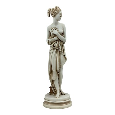 Goddess Aphrodite Venus Canova Female Cast Marble Grey Patina Statue Sculpture