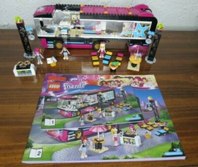 LEGO  Friends #41106 POP STAR TOUR BUS Livi Stephanie Mia 682 pieces Manuals