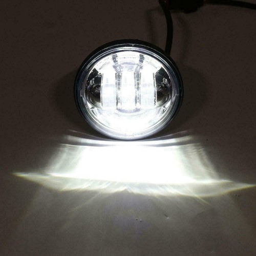 2x 4,5 pulgadas cromo LED punto de niebla lámpara de paso para motor Harley Davidson - Imagen 5 de 12