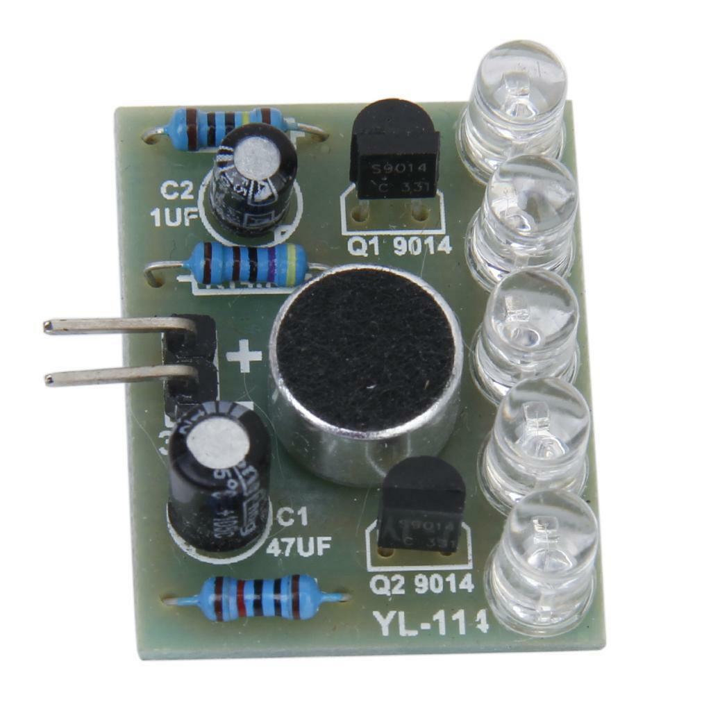 3-5.5V Sound Activated 5 LED Melody Lamp Light Module Music Control DIY ...