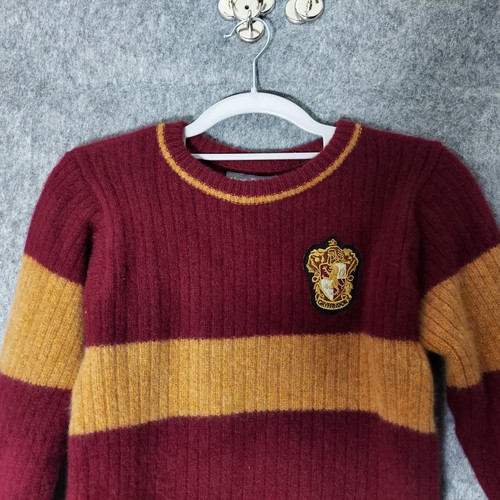 Harry Potter 100% Wool Sweater XS Official Wizarding World Gryffindor Quidditch - Picture 2 of 13