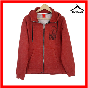 red sweatshirt jacket