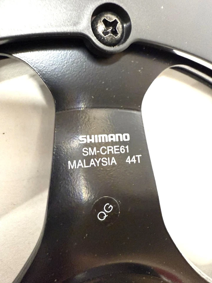 Передняя звездочка велосипедная велосипедная Shimano STEP SM-CRE61 с черным шангардом - 44T - Изображение 3 из 4