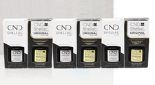 LOT 6 CND SHELLAC UV GEL BASE TOP KIT SET 7.3ml/0.25oz: 3 Base Coat & 3 Top Coat