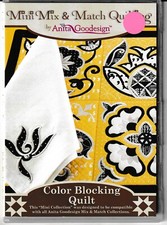Anita Goodesign Color Blocking Quilt Mix Match Embroidery CD 12 Designs 148MAG