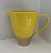Yedi 8-1/2” Yellow & Gold Mid Century Modern Pitcher