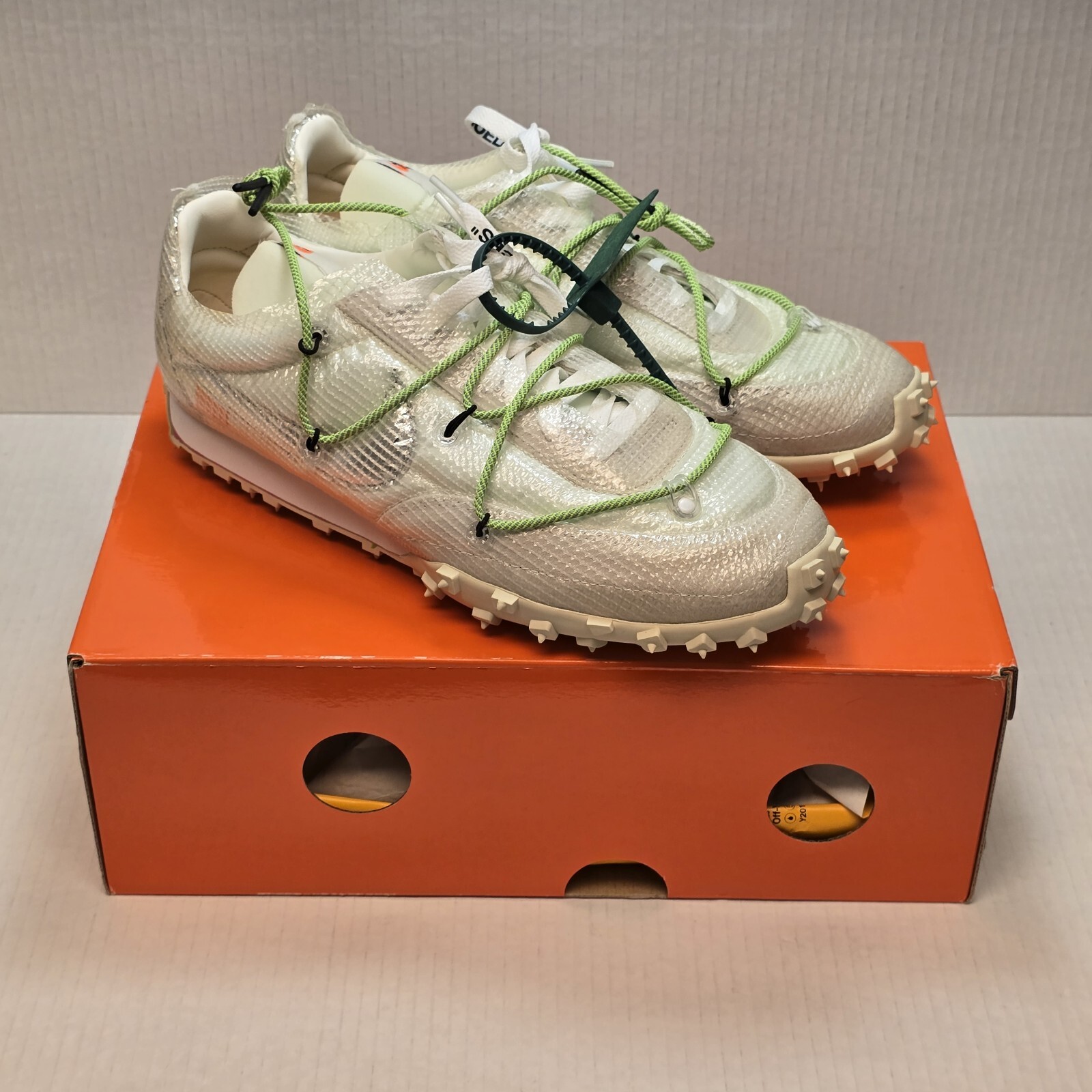 OFF WHITE X NIKE Nike Off White x Waffle Racer Verde Elettrico W [Donna 11.5] [Uomo 10] Nuove