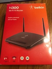 Wi-Fi N Router Belkin N300 F9K1007 Explore Download And Surf Faster Ships N 24h