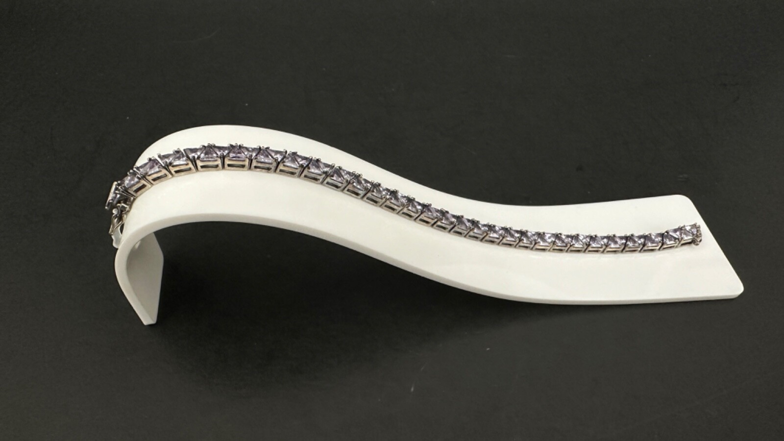 3 Multi Color, Solid Sterling Silver Line Style, … - image 7