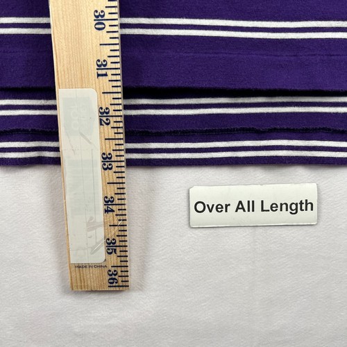 Polo de golf Ralph Lauren homme XL violet rayures chemin de fer coton Pima - Photo 7/7