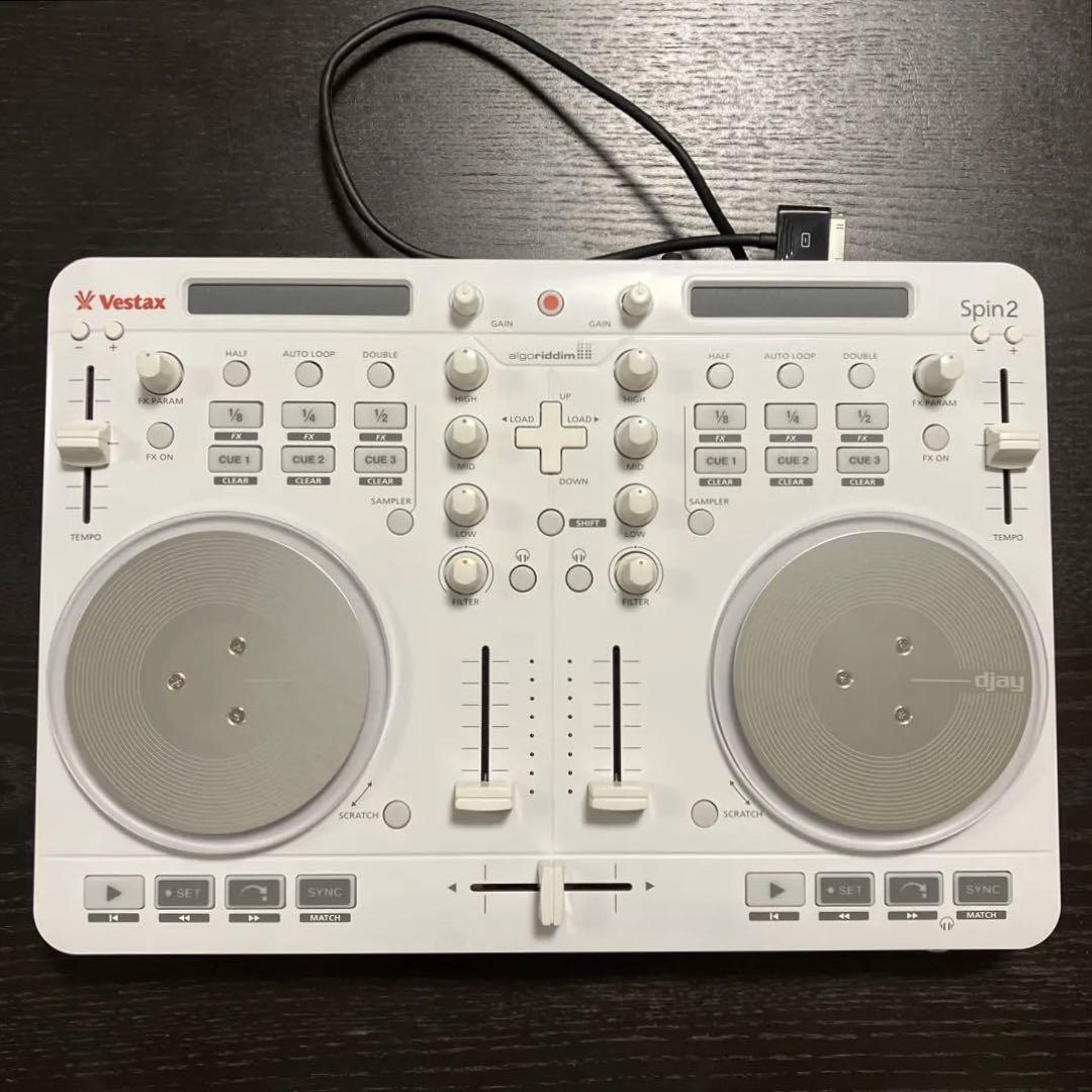 Vestax DJ Spin DJ Turntable Controller white w/ original box Excellent Japan