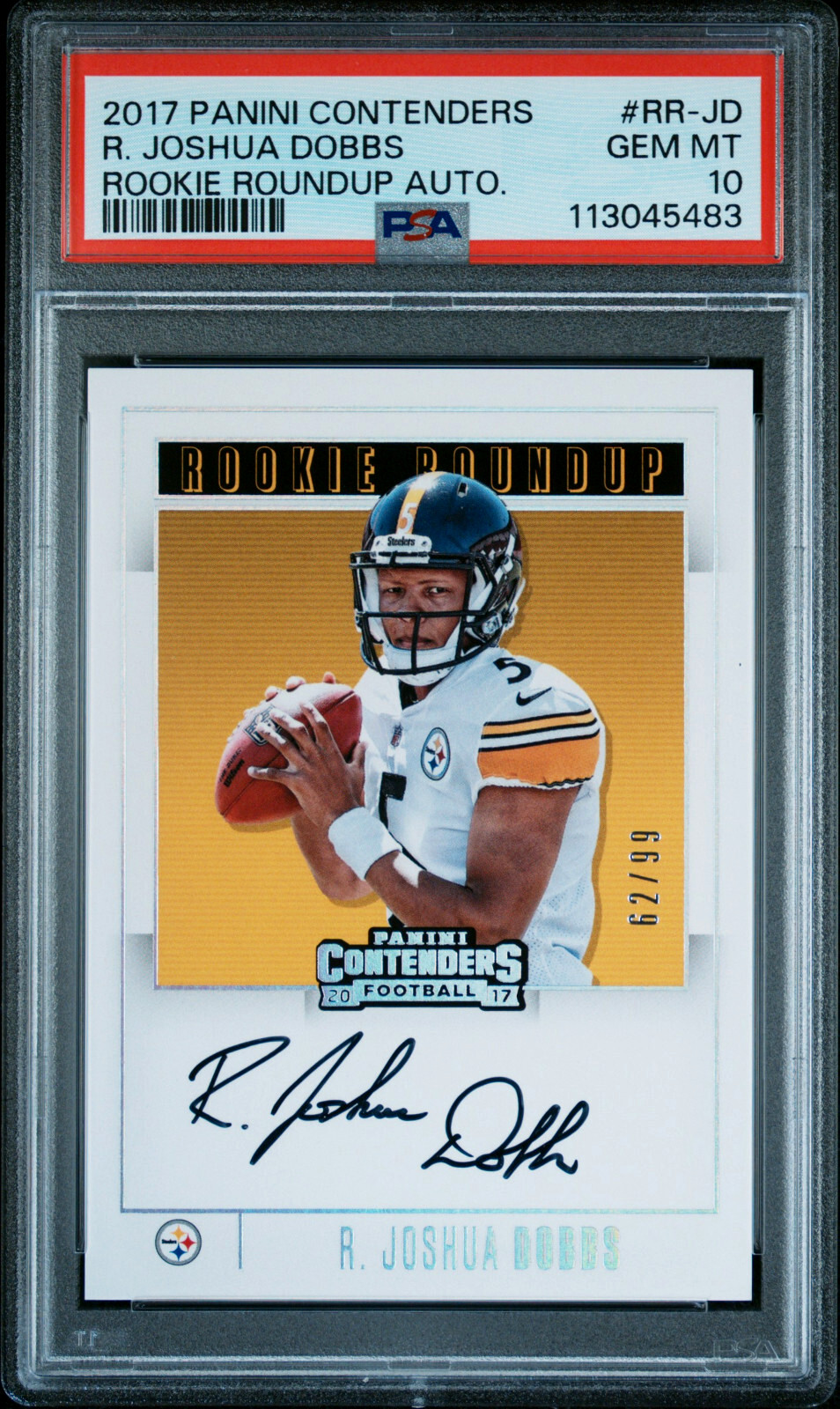 Joshua Dobbs Panini Contenders Rookie Roundup Autographs #RRJD Base