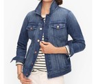 NEW Talbots Denim Jacket Size XS Medium Wash — photo 3