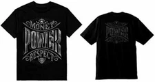 Money Power Respect Mens Heavyweight T-Shirt Printed On Shaka Wear Tee