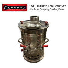 Traditional Turkish Tea Maker Semaver Tea Pot 3.5L Hot Water Tea Kettle Camping