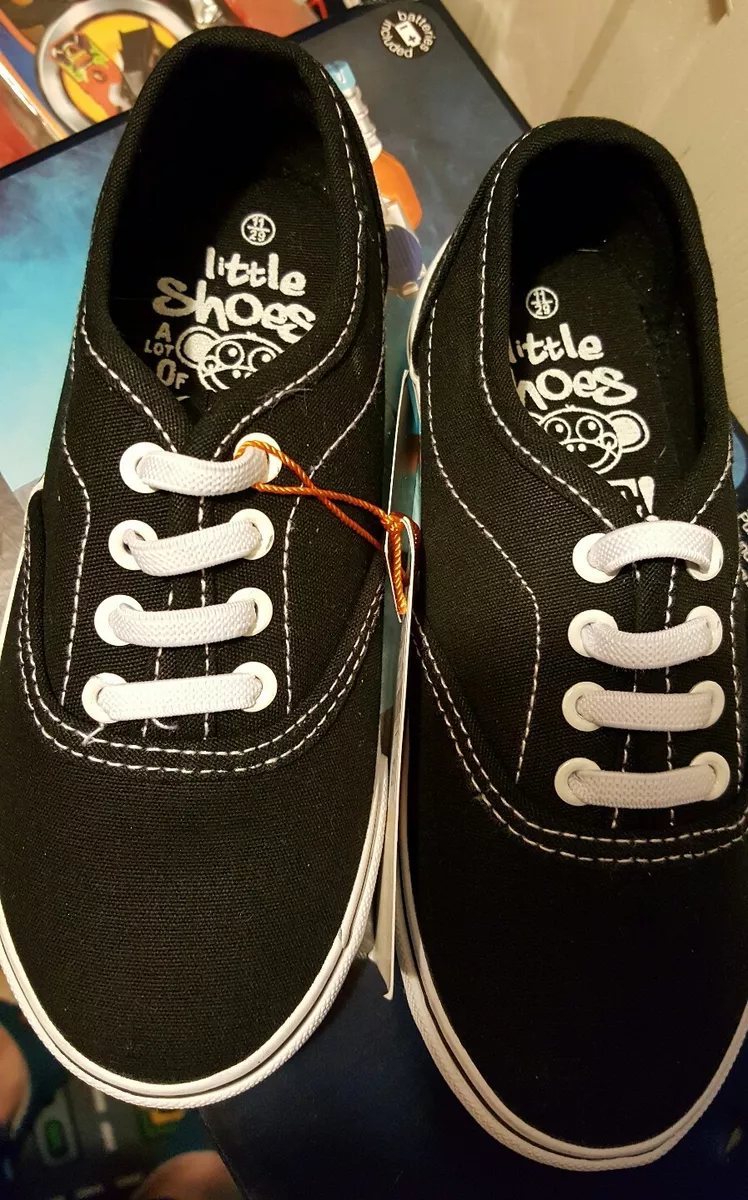 BOY S NEW CANVAS BLACK SHOES SIZE 11 INFANT DEBENHAMS eBay
