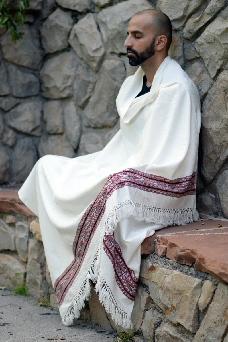 Meditation Shawl or Meditation Blanket Wool Shawl or Wrap Oversize Scarf. Unisex