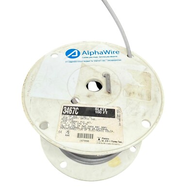 100 Fuß ALPHA WIRE 3467C KABEL 7CON 28AWG SCHIEFER SHLD